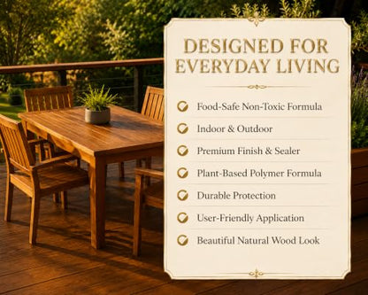 LEDICODE Advanced Polymer Wood Finish & Sealer, Plant-Based, 620ml - size: 620ml/ 20.9 Fl Oz