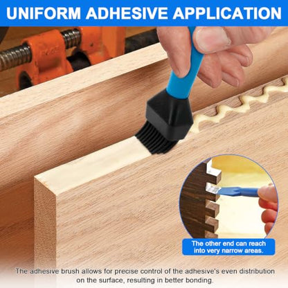 Wood Glue Applicator Kit Includes Silicone Glue Brush, Tray & Spreader