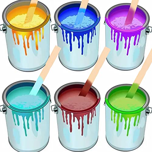 Paint Stir Sticks-Rewiss Bulk 100 PCS 14in Length Bamboo Craft Sticks Natural Color Paint Stir Sticks - size: 14 Inch(100pcs)