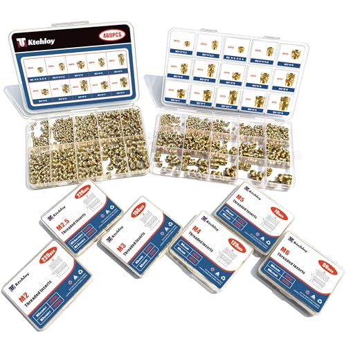 150Pcs M3 Threaded Inserts, M3 Female Thread Metric Knurled Nuts Assortment Kit, Brass Heat Set Insert for Plastic and 3D Printing Components (M3x4x5, M3x6x5)
