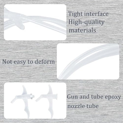 Spray Foam Nozzles, 6.56 Foot Length,1-Pack Replacement Tubes for Expansion Foam and 15 Tips,Caulking Suitable for DIY Spray Painting,Gun style - size: 6.56 Foot