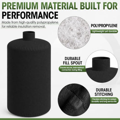 Pangda 10 Pack Insulation Removal Vacuum Bags Heavy Duty 75 Cu ft,Black - color: Black