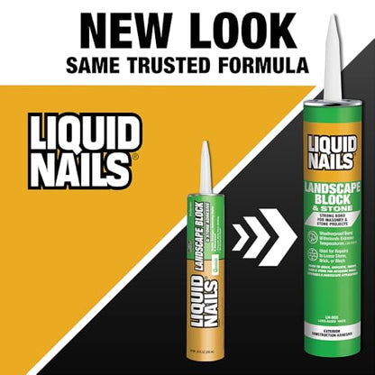 Liquid Nails - LN-905 Landscape Block Adhesive (LN905), Low VOC, 10 oz (Pack of 2) - size: 10 Ounce (Pack of 2), style: Landscape