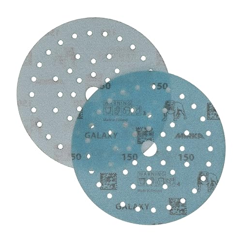 Mirka Galaxy Multifit 6 Inch Ceramic Discs, 150 Grit, Hook & Loop, 50 Pack - size: Grit 150