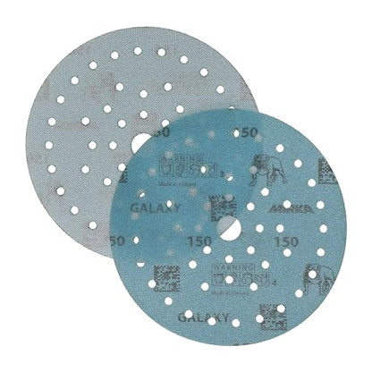 Mirka Galaxy Multifit 6 Inch Ceramic Discs, 150 Grit, Hook & Loop, 50 Pack - size: Grit 150