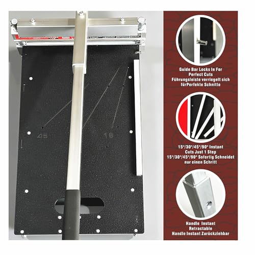 Heavy Duty Laminate/Vinyl Plank Cutter 13" With A replacement blade - Provides Clean, Splinter-Free Cuts on Laminate, Vinyl, Hardwood, Parquet, Siding & More - Double the time! - style: Heavy Duty Floor Cutter+Extra Blade