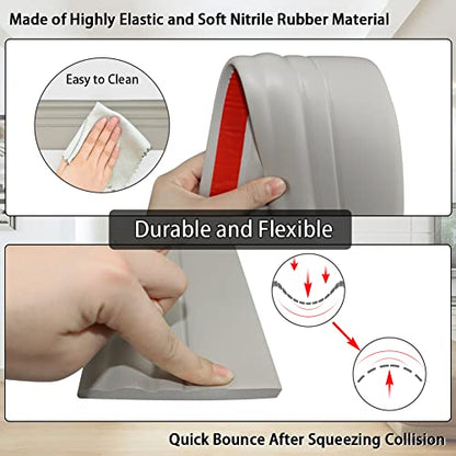 FONUNO Baseboard Molding Trim Peel and Stick Baseboard 4" Wide - color: Gray