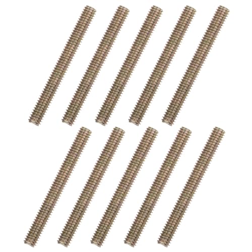 uxcell 10pcs Color Zinc Fully All Threaded Rod 5/16"-18, 3" Length, Carbon Steel Thread Screw for Furniture Mounting Assembly Fastening - size: 5/16x3 inch