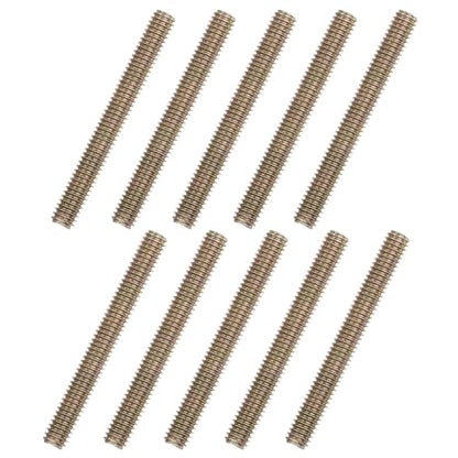 uxcell 10pcs Color Zinc Fully All Threaded Rod 5/16"-18, 3" Length, Carbon Steel Thread Screw for Furniture Mounting Assembly Fastening - size: 5/16x3 inch