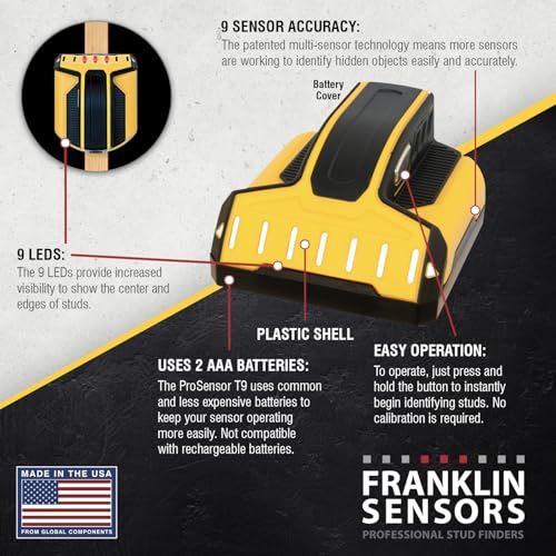 Franklin Sensors ProSensor T9 8-Sensor Stud Finder Wall Scanner - size: Medium