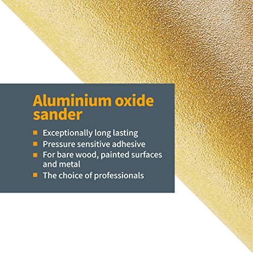 POWERTEC 4RA1108 Longboard Continuous Roll 2-3/4” By 25 Yard Sanding Paper, Gold 180 Grit Aluminum Oxide Abrasive Adhesive Backed Sandpaper for Woodworking - size: 2-3/4x25, 180 Grit