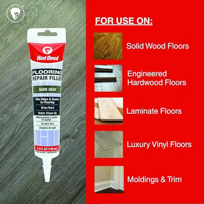 Red Devil 056055 Flooring Repair Filler, 5 oz., Dark Gray, 1 Pack - color: Dark Gray, size: Pack of 1