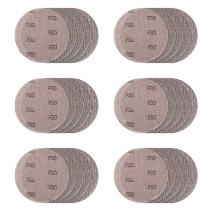 5 Inch Sanding Disc Hoop and Loop Mesh Abrasive Dust Free Anti-Blocking Net Sandpaper 30 Pieces 80 Grit Sanding Sheets for Drywall Sander,Auto Body, Wood, Metal - style: 80 Grit