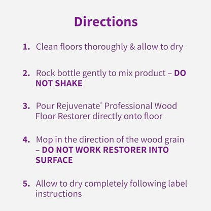 Rejuvenate Professional Wood Floor Restorer 32 Oz, Satin Finish - size: 32 Fl Oz (Pack of 1)