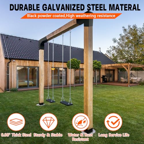 Pergola DIY Bracket Kits,2-Way L Shaped Corner Brackets for 4" x 4"(Actual:3.5" x 3.5") Lumber for Outdoor Pergola,Proch,Log Cabin W/Hardware - 2Pack… - size: 4"x4" 2pcs, style: 2-way Conrner Bracets