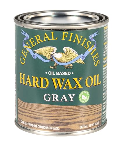 General Finishes Hard Wax Oil, 1 Pint, Gray - color: Gray, size: 1 Pint
