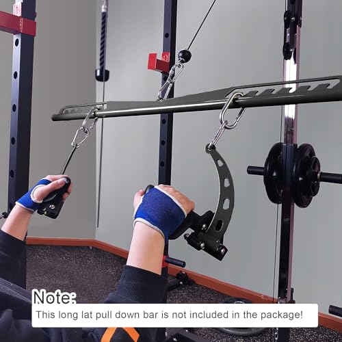 Adjustable Lat Pull down Bar, Cable Machine Attachments for Gym, Home Gym Fitness T-bar Row Pulldown Attachments, Lat Pull Down Machine Wide Grip Neutral Grip Handle - color: SP-B04