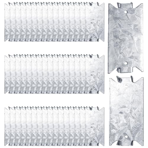 ZAVOOS 50 Pieces 1.5 x 3 Inch Nail Plates for Wood Studs