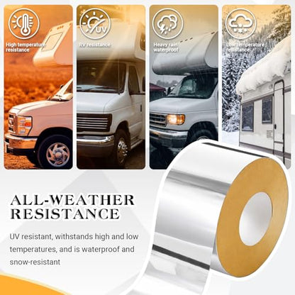 Pangda 2" x 25ft Butyl Tape, Aluminum Flashing Tap - size: 2" X 25ft