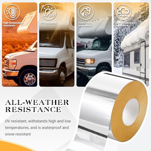 Pangda 4" x 25ft Butyl Tape, Aluminum Flashing Tape - size: 4" X 25ft