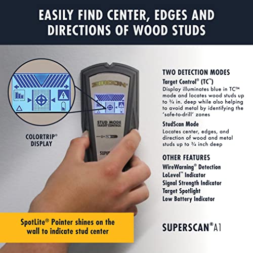 Zircon SuperScan A1 Advanced Stud Finder with Target Control and StudScan Mode - style: A1