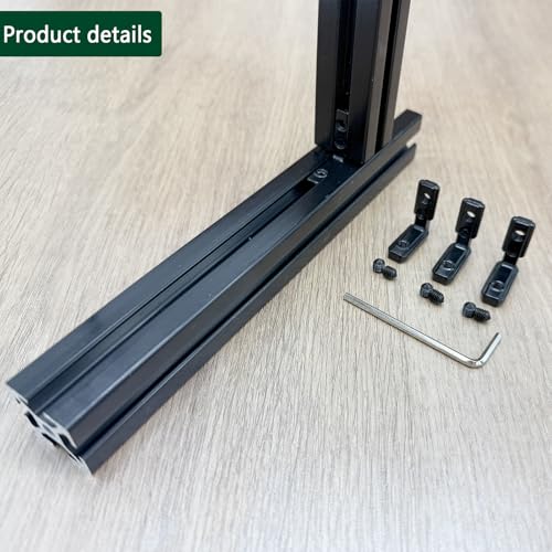 30Sets 2020 Aluminum Extrusion Hardware Connectors with Screws&Wrench, 30Pcs Black 2020 Corner Bracket with 62Pcs T Nuts for 8020 2040 2020 T Slot Extruded Aluminum Rail - style: 30 Set 20 Series Bracket Black