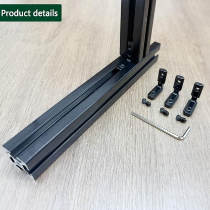 30Sets 2020 Aluminum Extrusion Hardware Connectors with Screws&Wrench, 30Pcs Black 2020 Corner Bracket with 62Pcs T Nuts for 8020 2040 2020 T Slot Extruded Aluminum Rail - style: 30 Set 20 Series Bracket Black