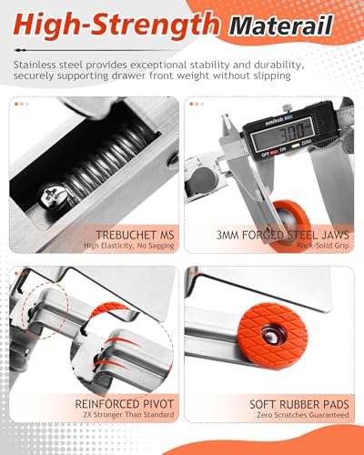 Drawer Fixing Clamps, Drawer Clips for Panel Installation, Drawer Front Installation Clamps, Adjustable Cabinet Face Mounting Clips, Quick Release Panel Fixing Clamp, Fast & Labour Saving