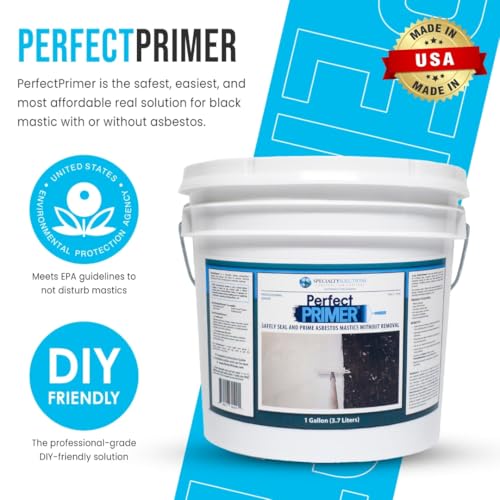 Perfect Primer Encapsulant | Asbestos Sealer | No Mastic Removal Required | Adheres New Coatings To Old Mastics | Medium Grey | 1 Gallon (3.7 Liters)