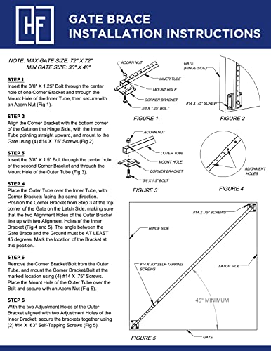 Vinyl Fence Gate Anti-Sag Kit (White) - color: White