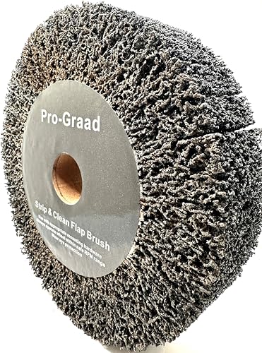 8" x 2" Black 40 Grit Strip & Clean Non-Woven Flap Brush Wheel - style: 8" x 2" x 1-1/4" Black