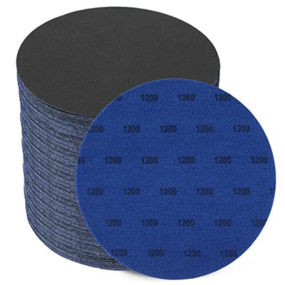 6 Inch 25 PCS 1200 Grit Sanding Disc Wet Dry Sandpaper Hook Loop Sand Paper - style: Grit 1200