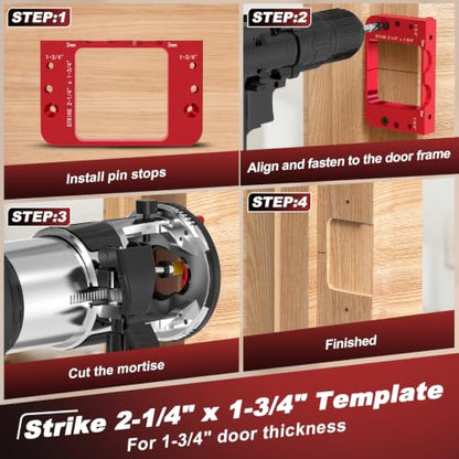 Door Latch and Strike Plate Mortise Tool for Router, Door Latch Jig