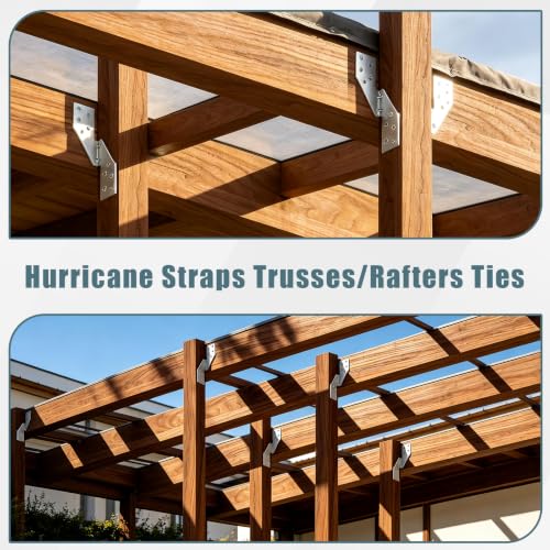 40 Pcs Left Galvanized Steel Hurricane Straps Tie Brackets| - size: Left Side