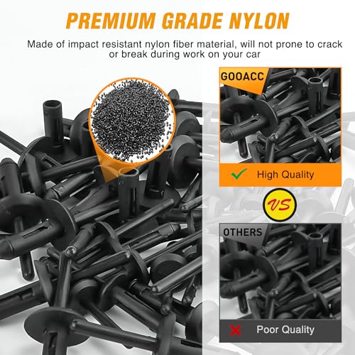 GOOACC 82Pcs Pop Rivet Assortment Set with Fastener Remover Poly Rivet Gun - color: 80Pcs Rivet Set + 2 Remover