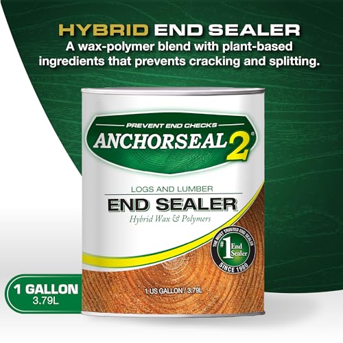 ANCHORSEAL 2 Log and Lumber End Grain Sealer, Prevents Checking, 1 Gallon - size: 1 Gallon
