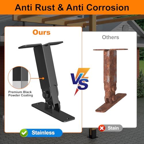 Heavy Duty Roof Riser Brackets Kit, 1 PCS Adjustable Angle Pergola Brackets - color: A, size: 1pcs