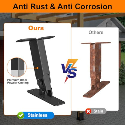 Heavy Duty Roof Riser Brackets Kit, 1 PCS Adjustable Angle Pergola Brackets - color: A, size: 1pcs