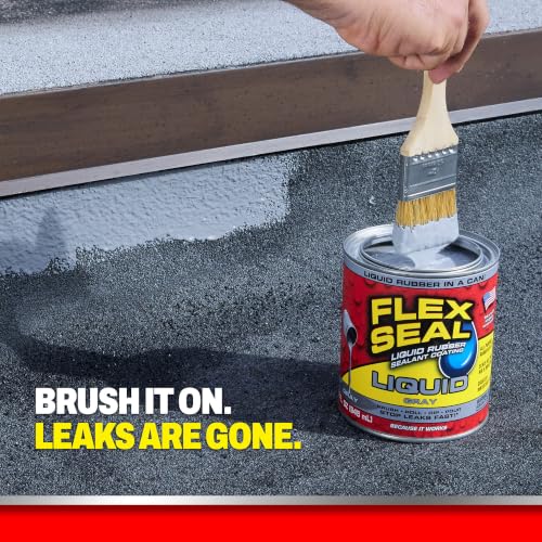 Flex Seal Liquid Rubber Sealant Coating, Waterproof, Gray, 16 oz - color: Gray, size: 16 oz