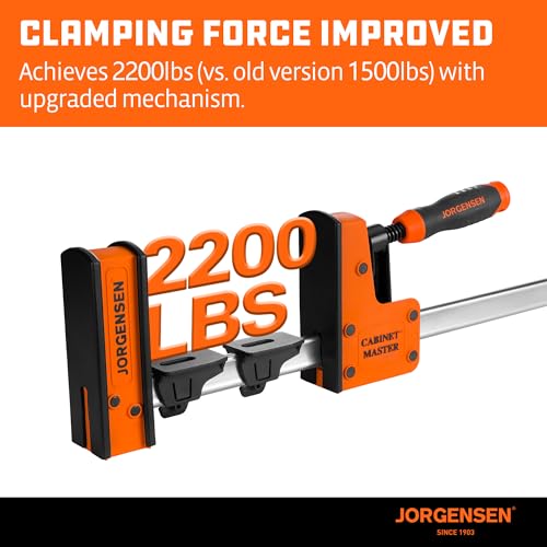 JORGENSEN 50-Inch Parallel Bar Clamps, 2-Pack Cabinet Master Bar Clamps - size: 50-Inch