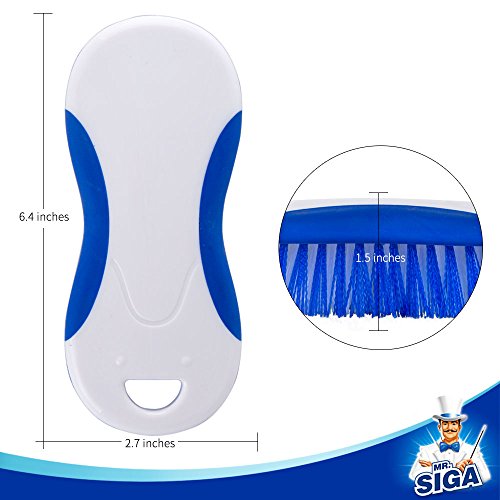 MR.SIGA Multi Purpose Heavy Duty Scrub Brush - Pack of 2 - color: White & Blue