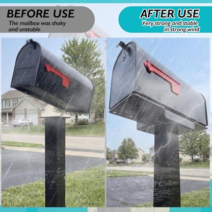 Mailbox Mounting Bracket Universal Plate for Post Mount Mailboxes Wood or Hollow Posts Mailbox Mounting Plate for Most Post Mounted Mailboxes with Holes at The Bottom