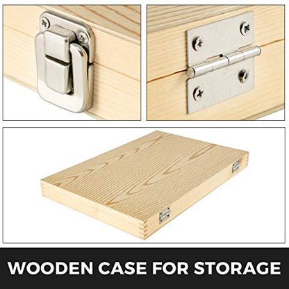 VEVOR 8-Piece Wood Lathe Chisel Kit, HSS Steel Blades, Woodworking Turning Tools with Wooden Storage Case, Ideal for Wood, Root, and Furniture Carving - Red