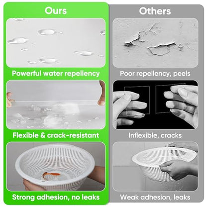Transparent Waterproof Sealant 17oz - Invisible Protective Coating for Roof, Bathroom Tile & Walls, Indoor/Outdoor Waterproof Solution - size: 17OZ