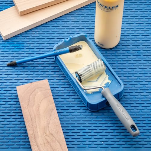 Rockler Mini Glue Roller with Silicone Tray, 2'' Wood Glue Applicator Tool
