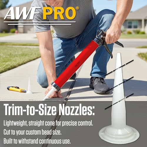 AWF PRO Sausage Caulking Gun 20 oz, 25:1 Thrust Ratio - size: 25:1 Thrust