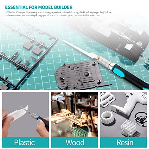 Mini Hand Saw Model Tools Kit for DIY Razor 14 PCS Model Craft Hand Blades - size: 1pcs sawholder & 14pcs blades
