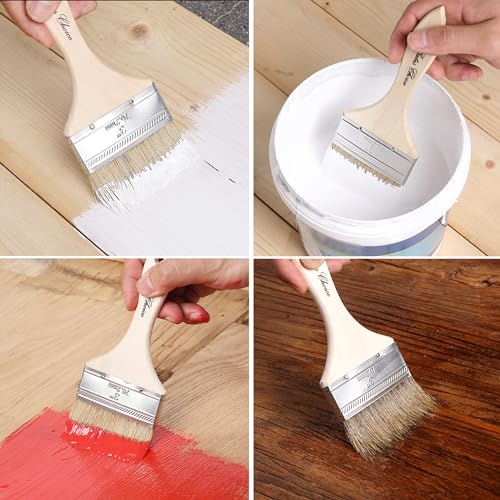Bates- Chip Paint Brushes, 3 Inch, 12 Pack, Chip Brush, Brushes for Painting, Paint Brushes, Stain Brushes for Wood, Natural Bristle Paint Brush, 3 Inch Paint Brush, Chip Paint Brushes for Paint - size: 3 Inch, 12 Pack