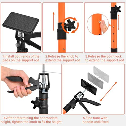 Adjustable Support Pole - Cabinet Jack, Drywall Lift, 16.2-31.9 Inch Adjustable Height, Supports up to 154lbs, 3rd Hand,Cabinet Jacks for Installing cabinets,Ceiling, Cargo Bars - size: 16.2"-31.9" 2PC