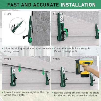 Siding Installation Kit, Adjustable Gauges for 3/8" Wood & LP Siding, Durable Polycarbonate, 2-Pack - size: 3/8-Inch Thickness, style: Polycarbonate Body